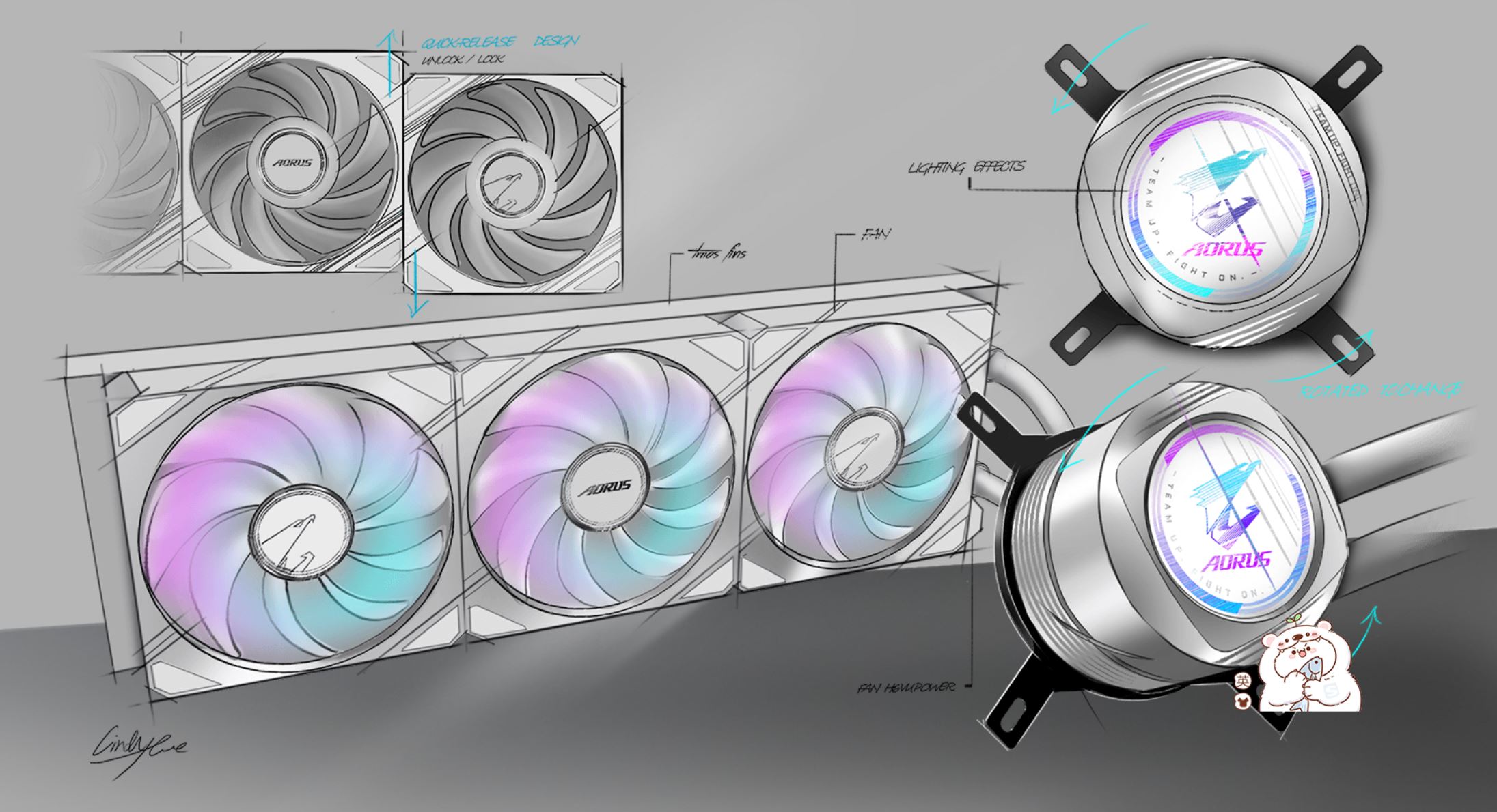 AORUS WATERFORCE II 360 ICE Liquid CPU Cooler