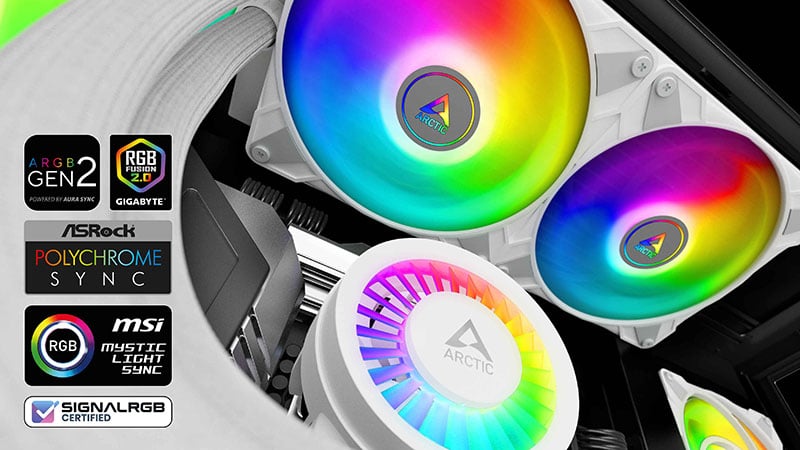 ARCTIC COOLING Liquid Freezer III 280 A-RGB (White) All-in-One CPU Water Cooler