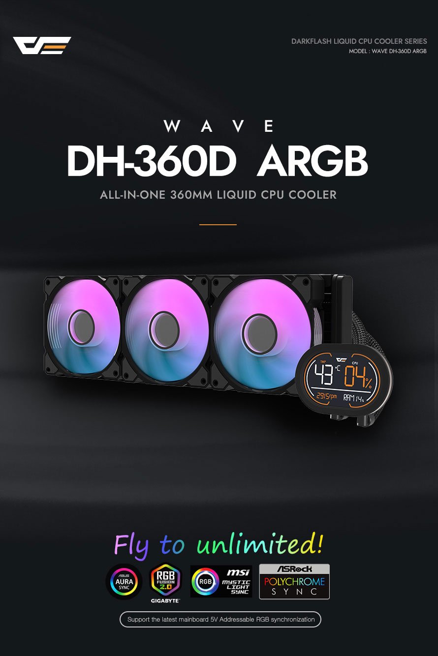 darkFlash DH360D All-in-One 360mm Liquid CPU Cooler