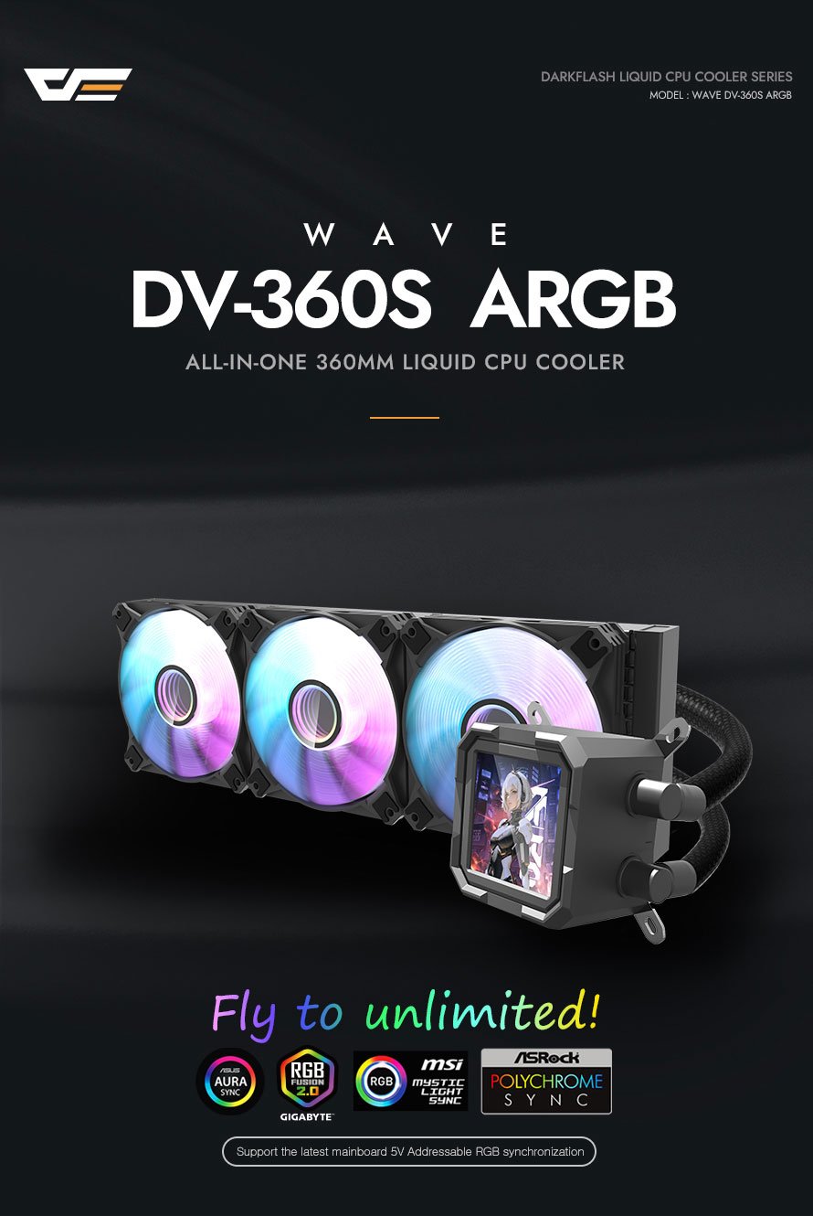 darkFlash DV360S All-in-One 360mm Liquid CPU Cooler