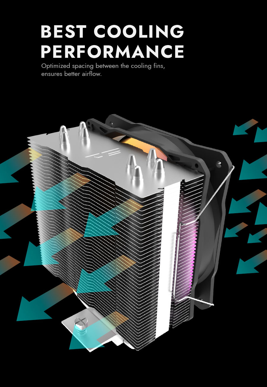 darkFlash Storm Z4 ARGB 120mm CPU Cooler