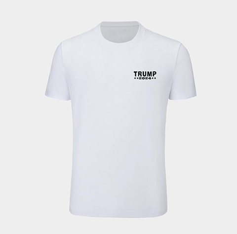 Men's White Waterproof T-Shirt - Trump