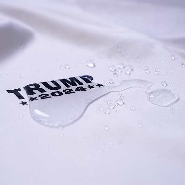 Men's White Waterproof T-Shirt - Trump