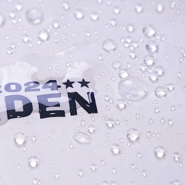 Men's White Waterproof T-Shirt - Biden