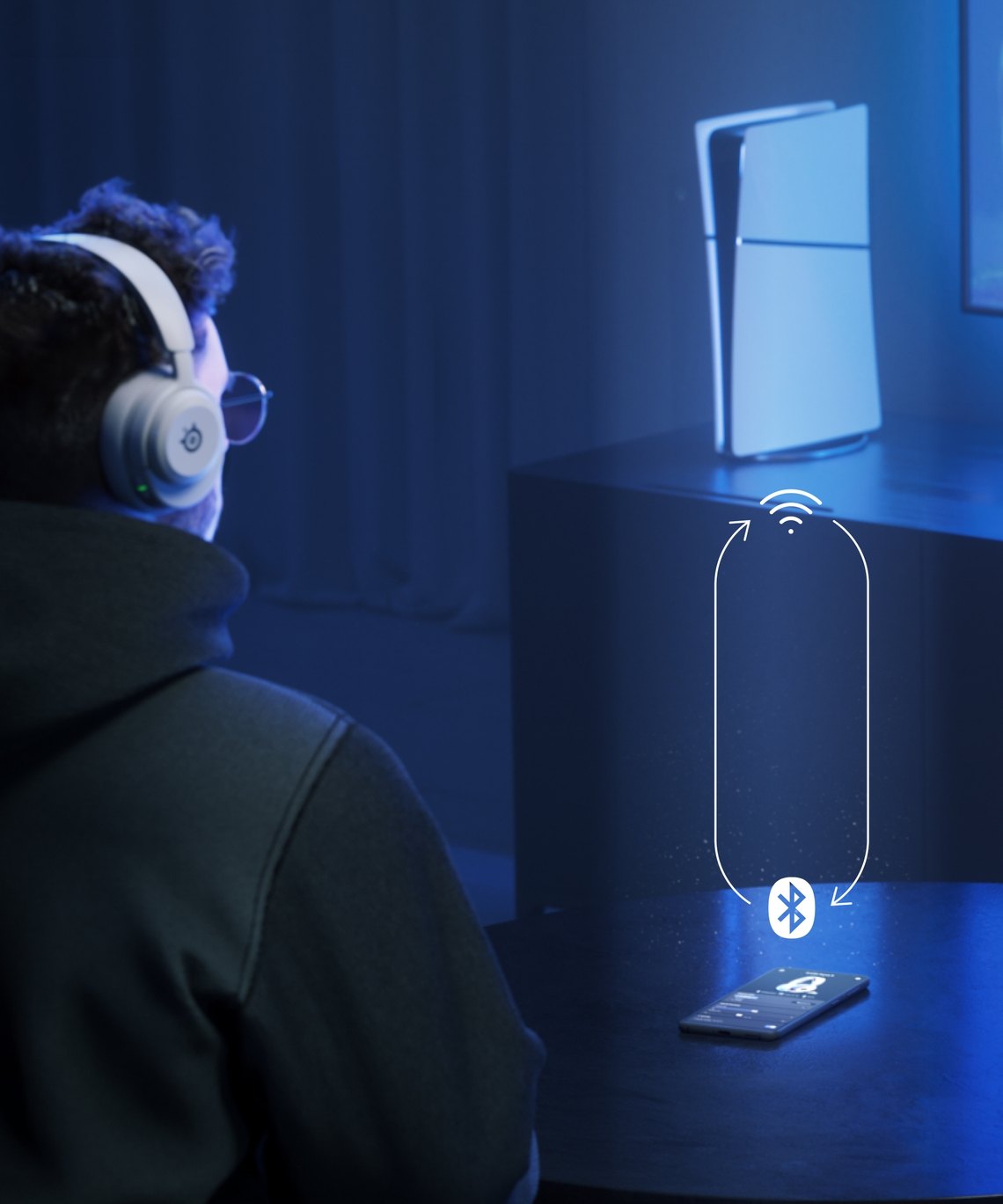 Microfono ClearCast Batteria 60 Ore Cuffie Wireless Gaming SteelSeries Arctis Nova 5 - Cuffia Da Gioco Wireless Multi-sistema -Driver Magnetici Al Neodimio- 100 Preset Audio- Batteria 60 HR - 2,4GHz O BT