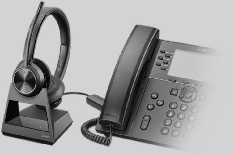 Poly Savi 7310-M Ultra-Secure Wireless DECT Headset System - Microsoft Teams  Certified Version