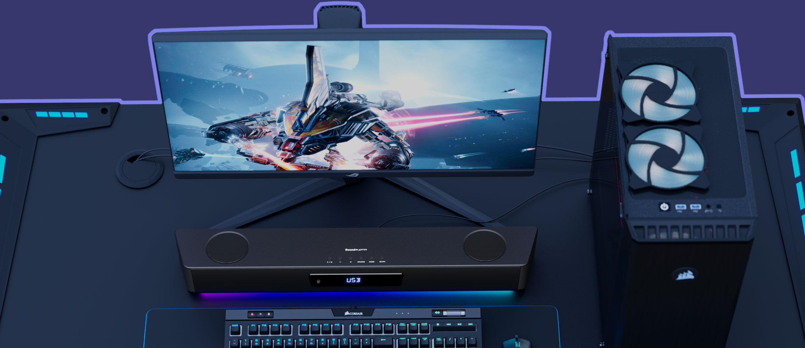 Creative Sound Blaster Katana SE multi-channel Super X-Fi Gaming Soundbar for laptop or TV speakers