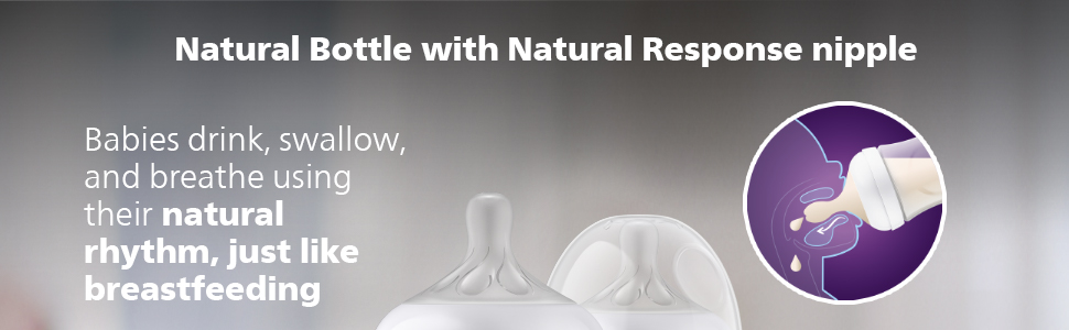 Philips Avent Natural Baby Bottle with Natural Response Nipple Newborn Baby Gift Set