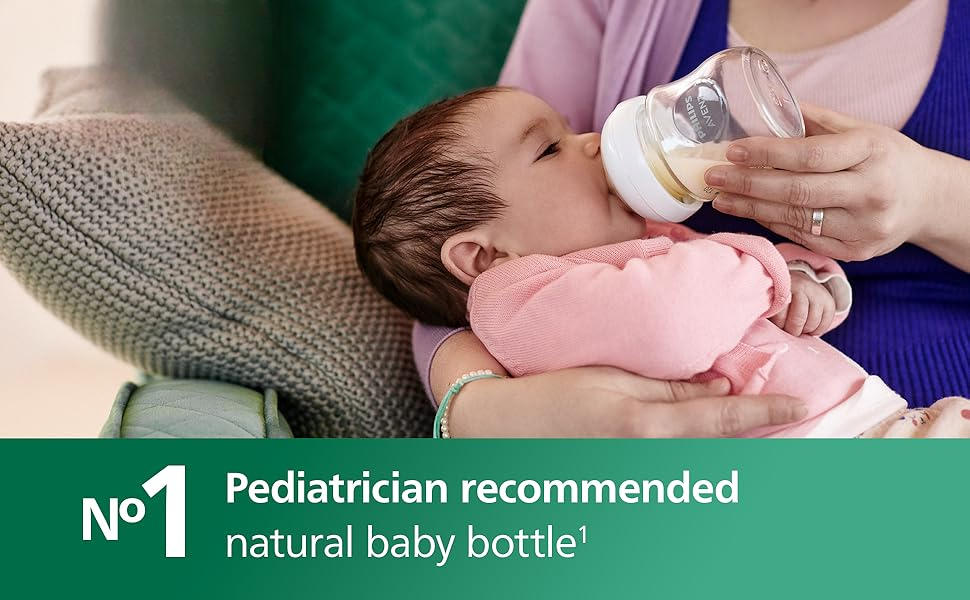 Philips Avent Glass Natural Baby Bottle With Natural Response Nipple, 4oz, 4pk,