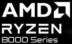 Product key visual image with product name, including Ryzen™ 8000 series lockup