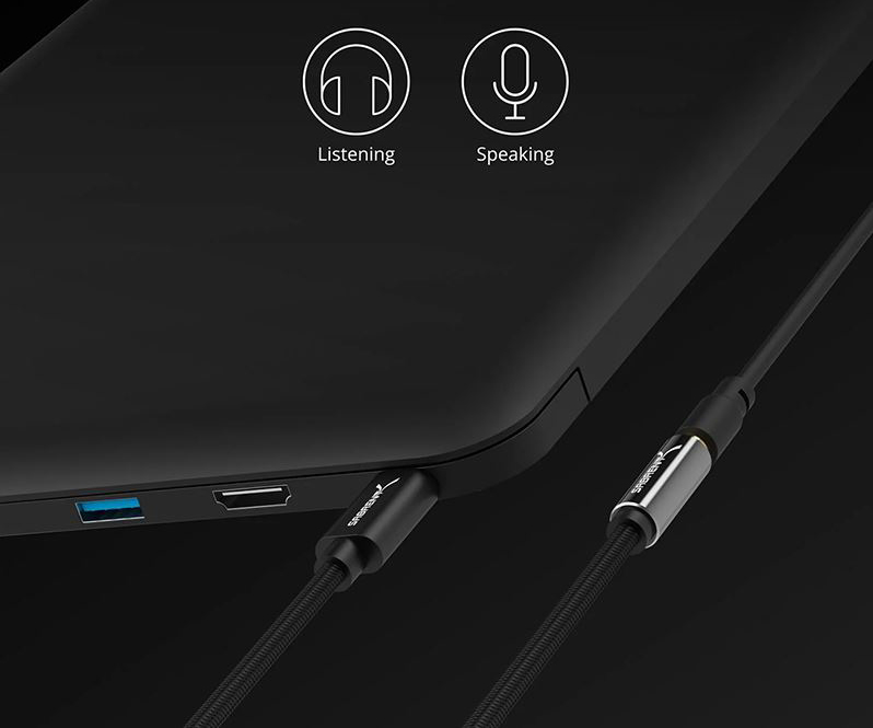 SABRENT USB Type-C to 3.5mm Audio Jack Active Adapter