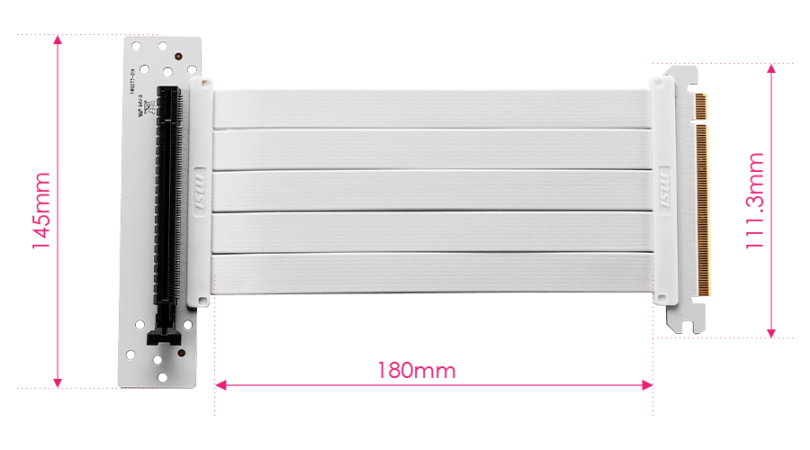 MSI PCI-E 4.0 X16 180mm RISER CABLE