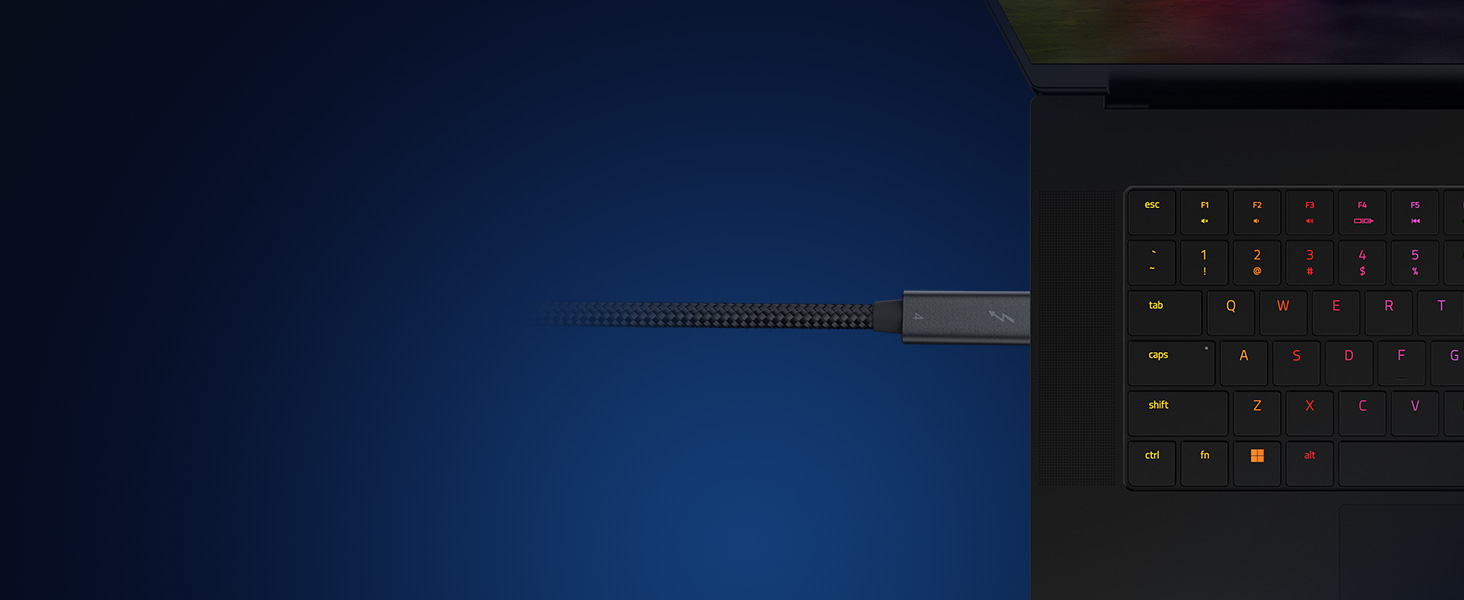 Razer RC21-01870100-R3M1 6.56 Ft. Thunderbolt 4 Cable Up To 40 Gigabits Per Second - Up To 8K