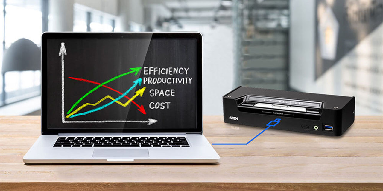 3-Port USB-C DisplayPort Hybrid KVMP™ Switch - CS1953, ATEN Desktop KVM  Switches