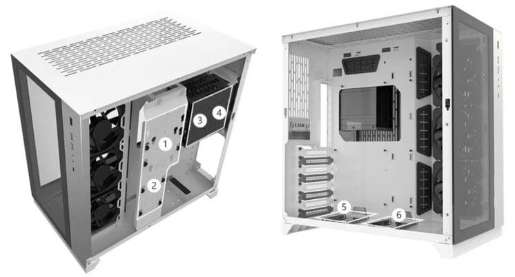  Lian Li PC-O11DW 011 DYNAMIC tempered glass on the front  Chassis body SECC ATX Mid Tower Gaming Computer Case White, 1 unit :  Electronics