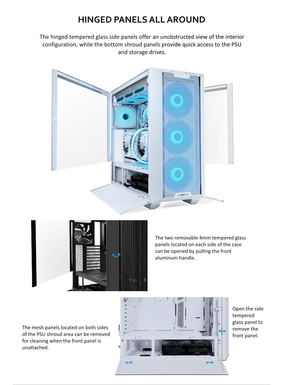 Lian Li LANCOOL III RGB Tower PC Case (White) LANCOOL 3R-W B&H