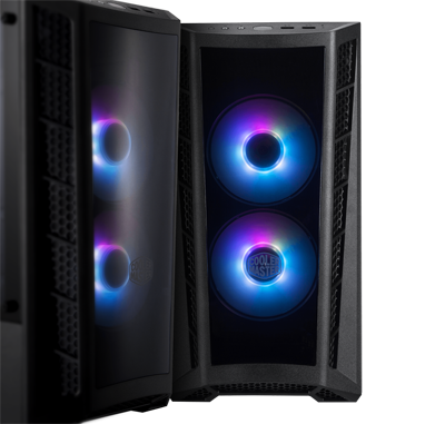 Cooler Master MasterBox Pro 5 ARGB ATX Mid-Tower with Adaptable Layout  E-ATX up to 10.5, DarkMirror Front Panel, Tempered Glass, Three 120mm ARGB