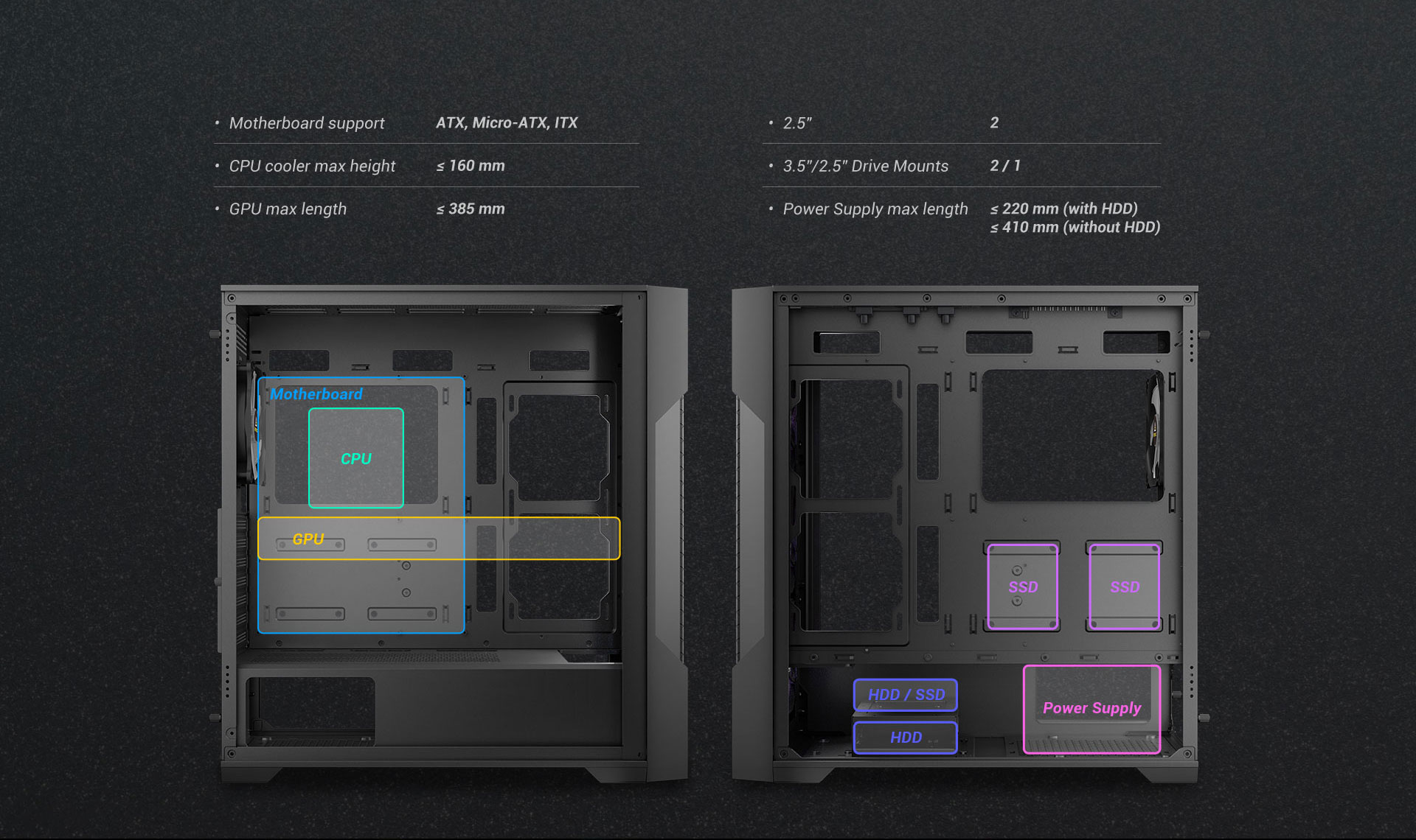 AX90 Mid-Tower Gaming Case