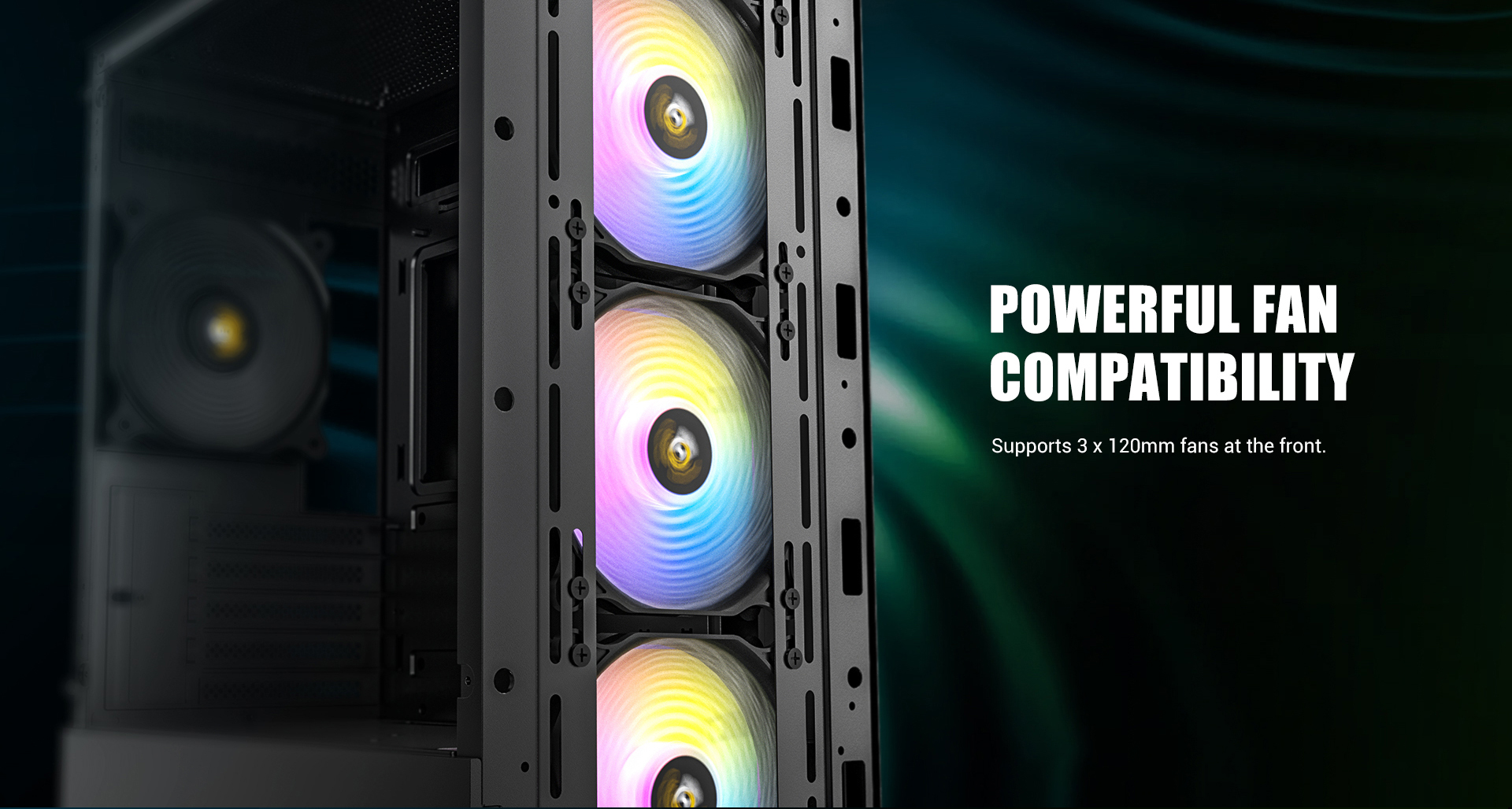 Antec NX Series NX500M ARGB Case - Black, Mesh Front Panel, 3x 120mm