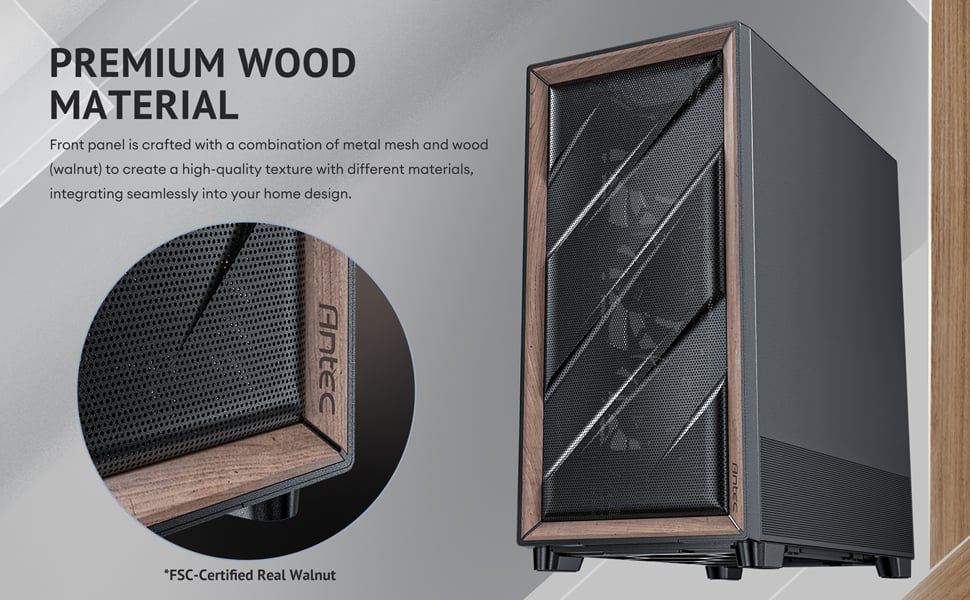 Antec FLUX Wood Computer Case