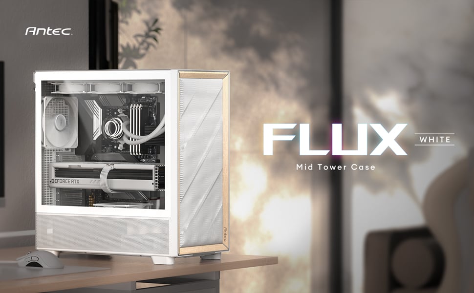 Antec FLUX Wood White Computer Case