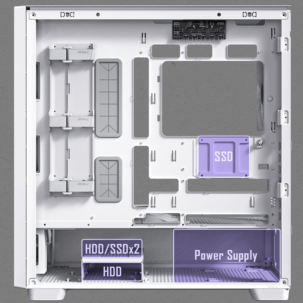 Antec FLUX Wood White Computer Case