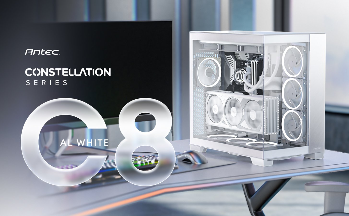 Antec C8 Aluminum White Computer Case