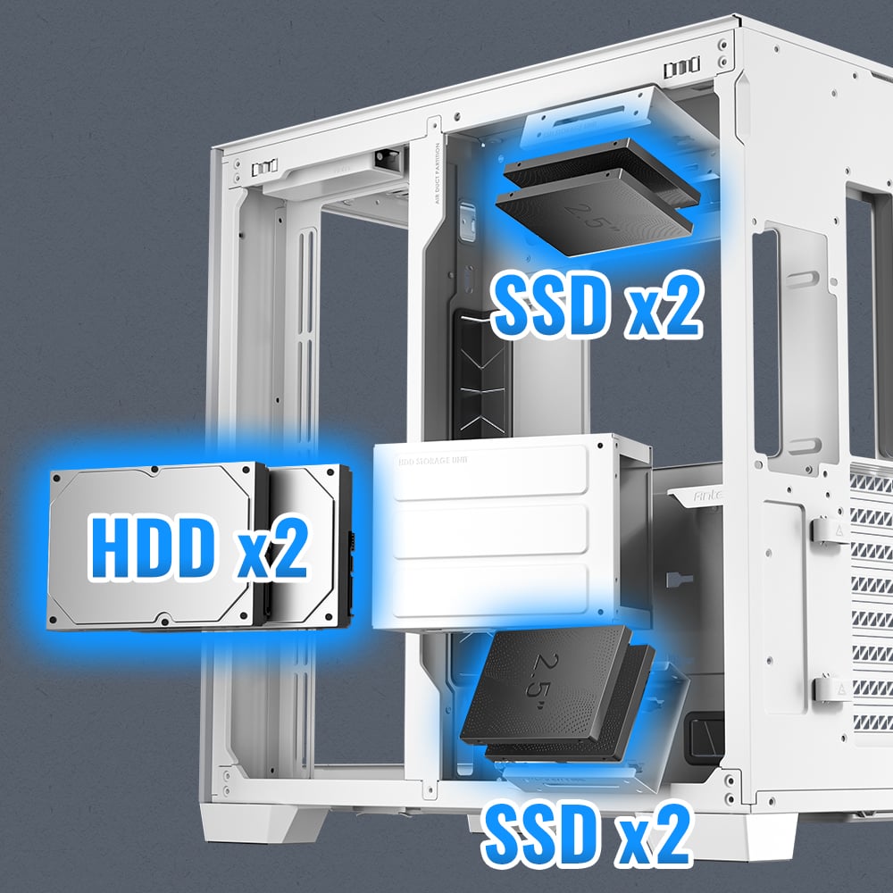 Antec C8 Aluminum White Computer Case