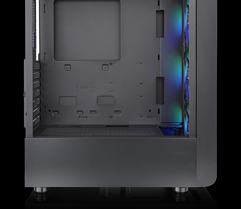 Thermaltake View 200 TG ARGB Custodia Mid Tower ATX – Vetro Temperato, 3 Ventole ARGB Da 120mm, Nero