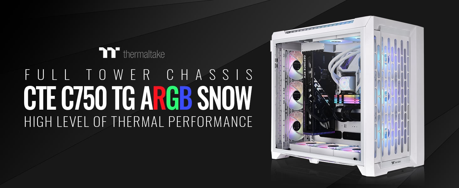 Thermaltake CTE C750 TG ARGB Snow Case