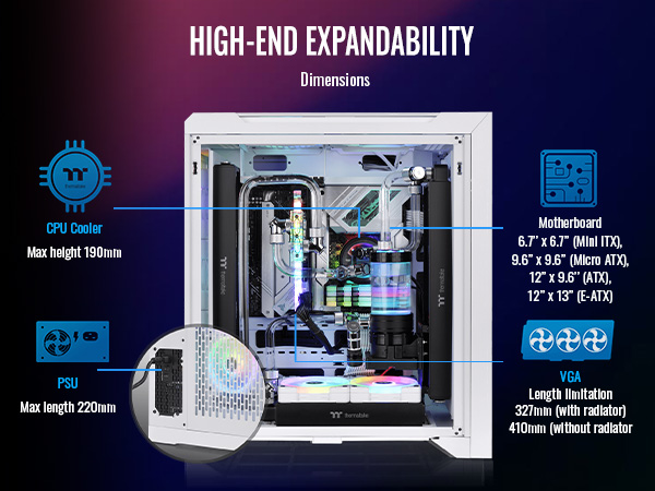 Thermaltake CTE C700 TG ARGB Snow Mid Tower Case