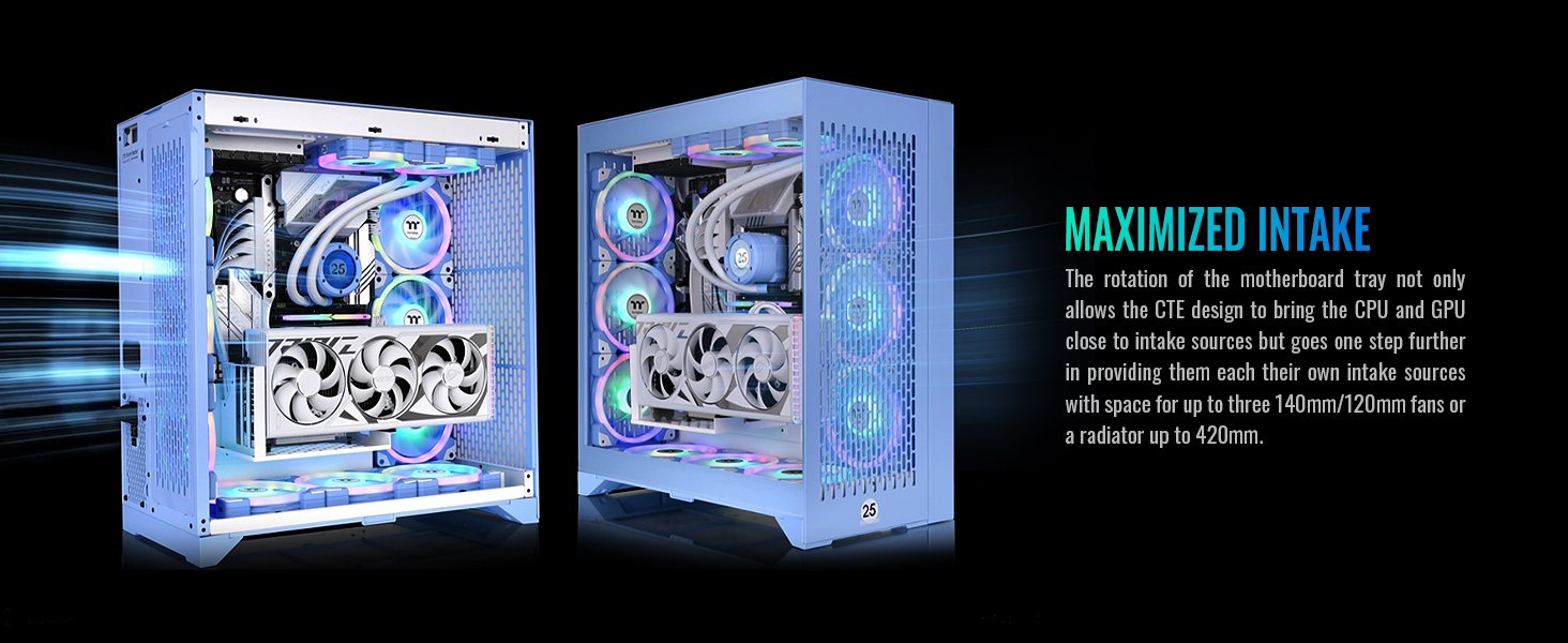 Thermaltake CTE E600 MX Hydrangea Blue Mid Tower E-ATX Case with ...