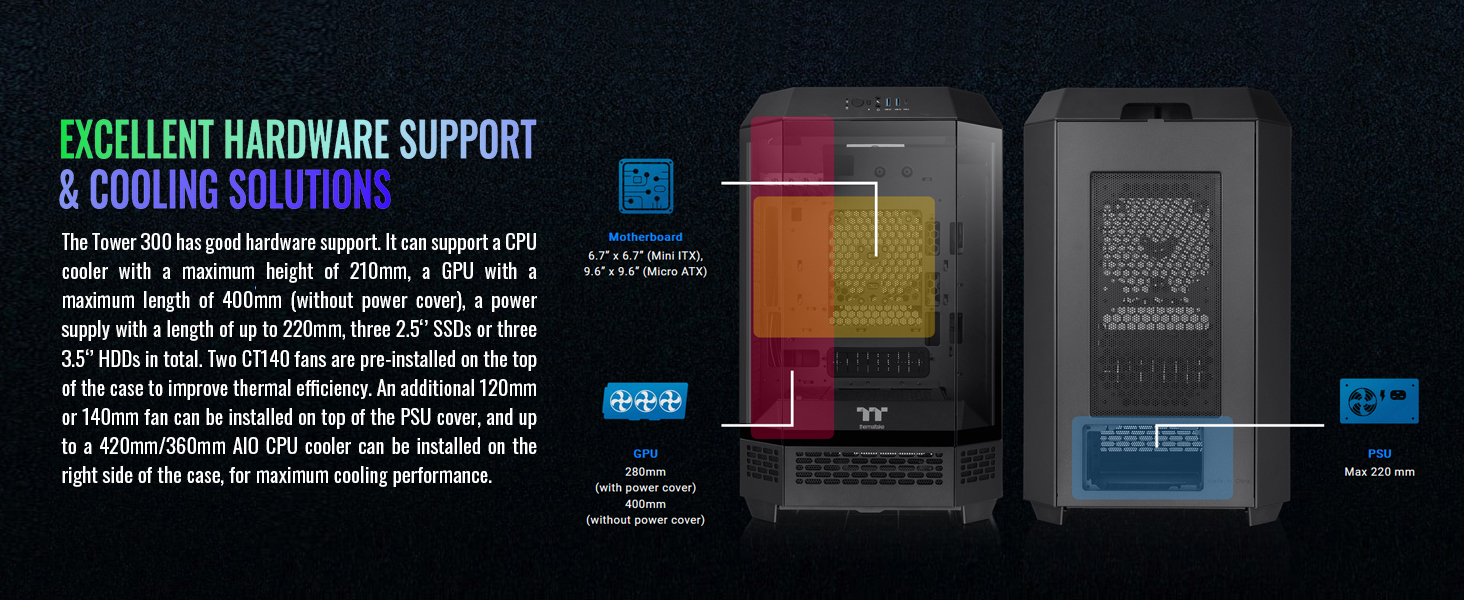 Thermaltake Tower 300 Micro-ATX Case