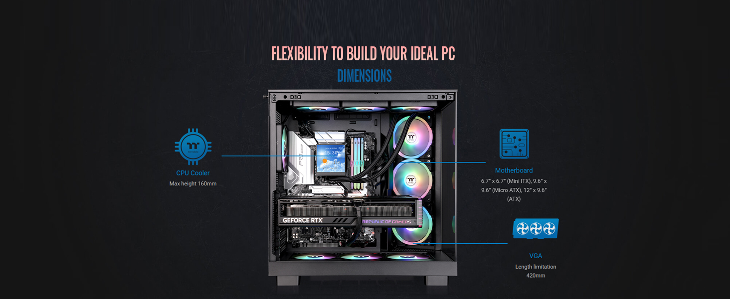 Thermaltake View 380 XL WS ARGB Mid Tower Chassis