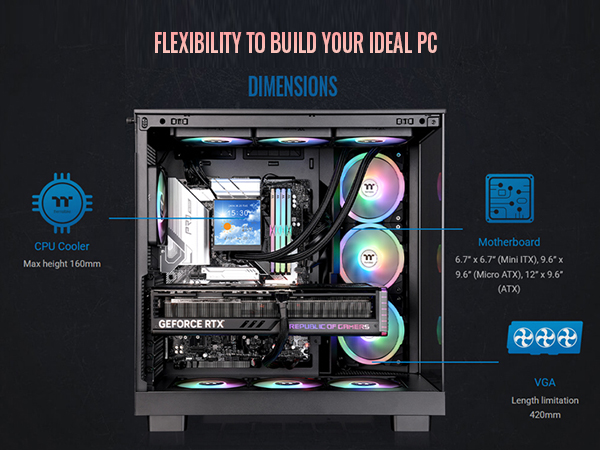 Thermaltake View 380 XL WS ARGB Mid Tower Chassis