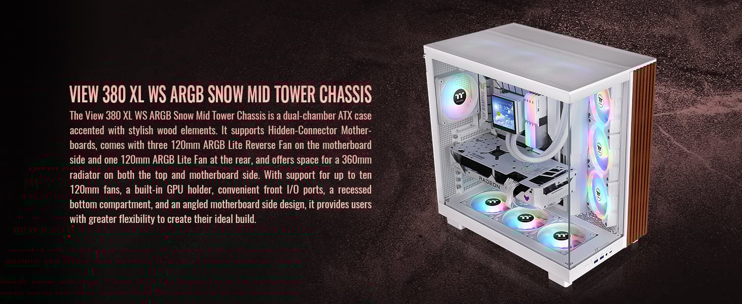 Thermaltake View 380 XL WS ARGB Mid Tower Chassis