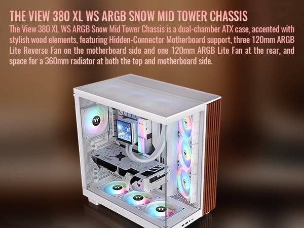 Thermaltake View 380 XL WS ARGB Mid Tower Chassis