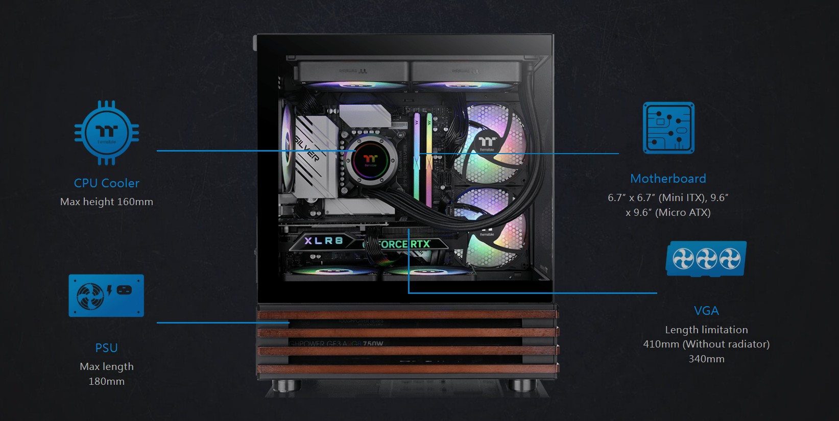 Thermaltake View 170 WS ARGB Computer Case