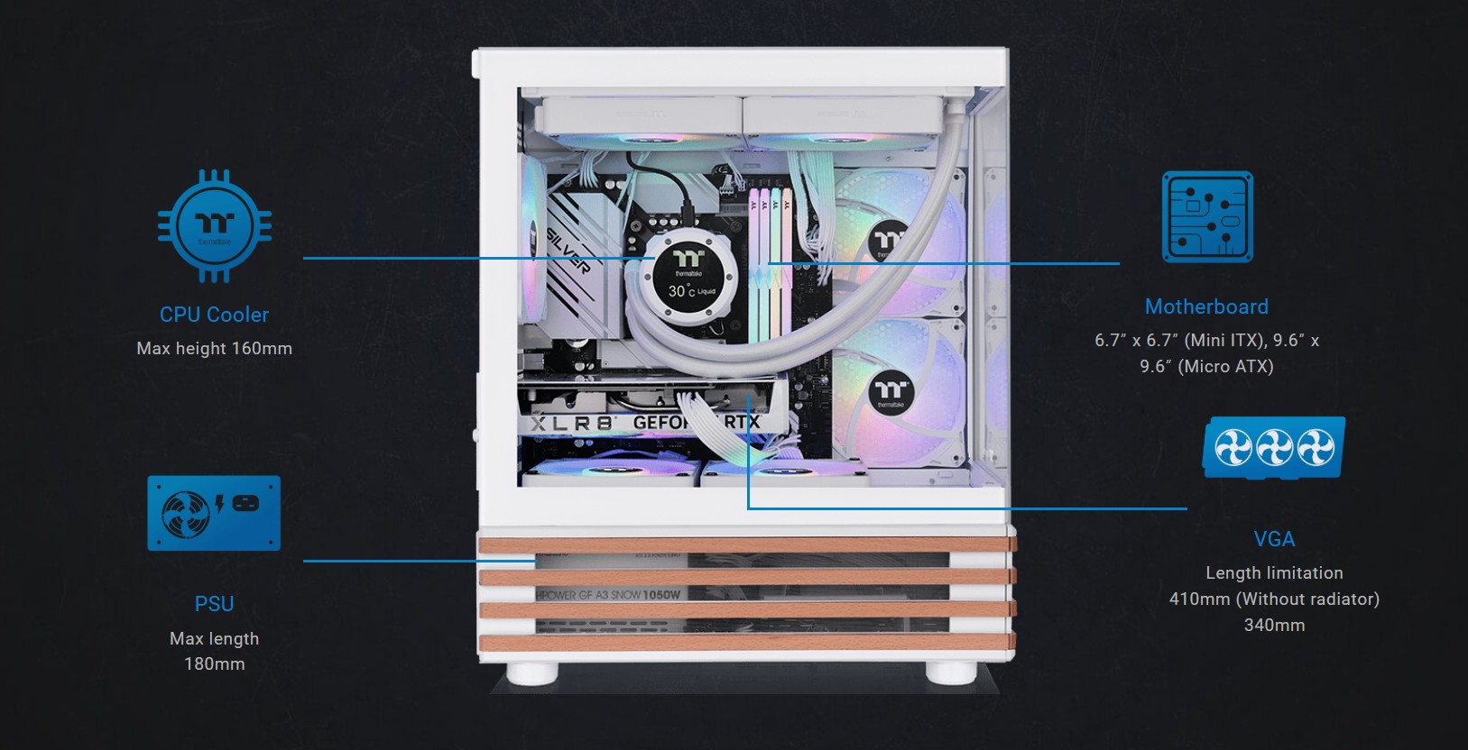 Thermaltake View 170 WS ARGB Computer Case