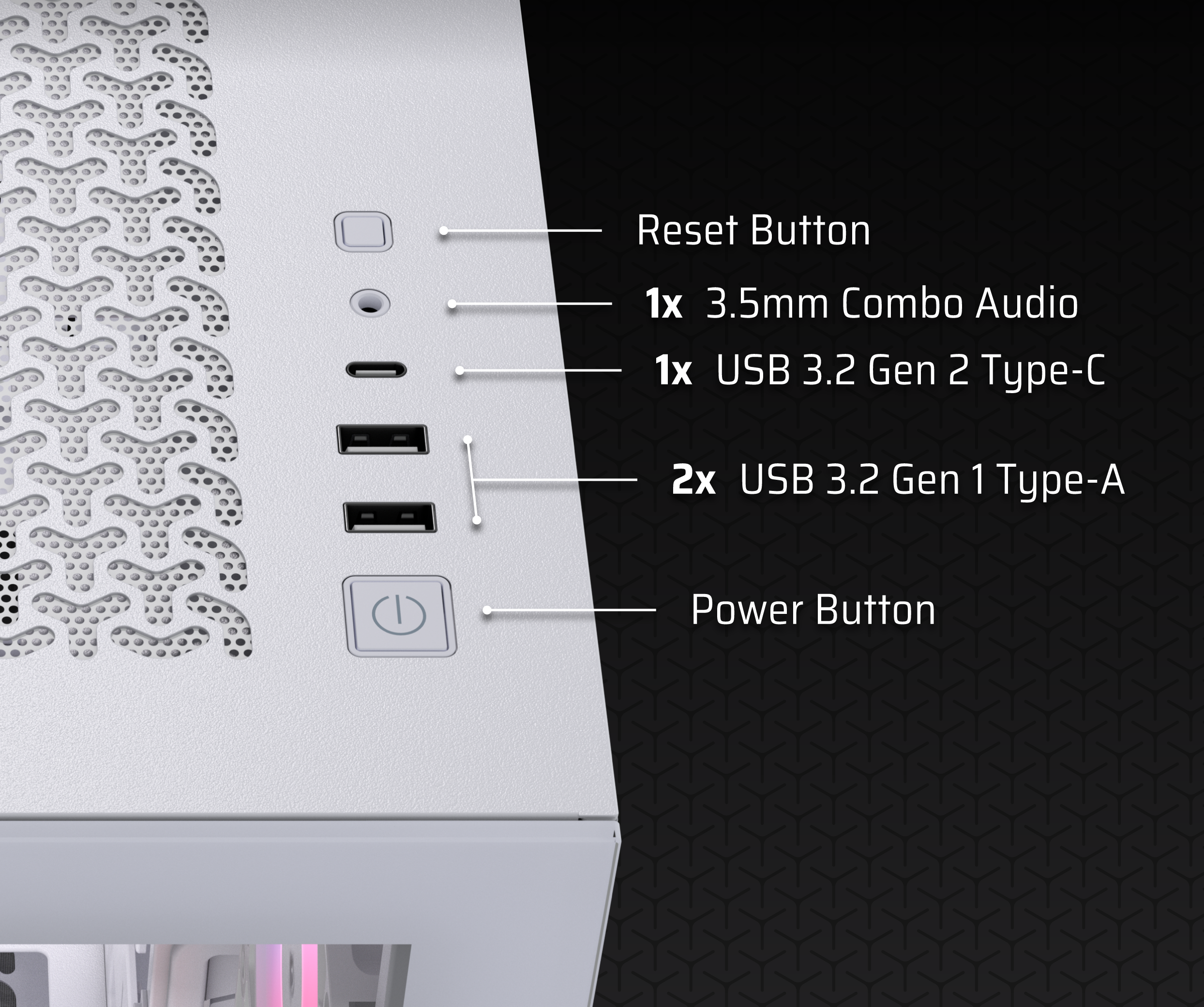 CORSAIR 3500X RS-R ARGB Mid-Tower PC Case