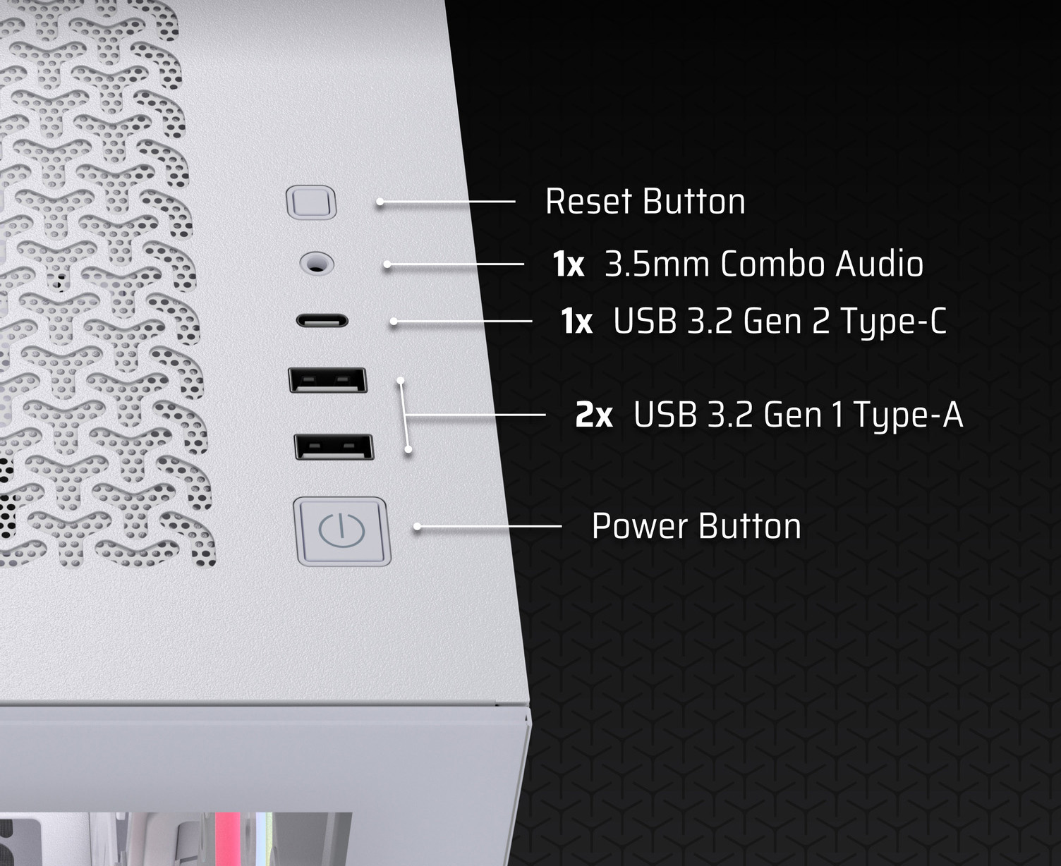 CORSAIR 3500X LX-R RGB Mid-Tower PC Case