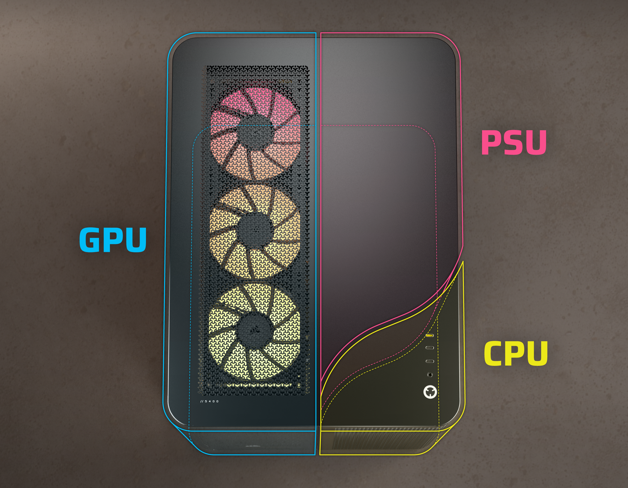 CORSAIR AIR 5400 RS-R ARGB Computer Case