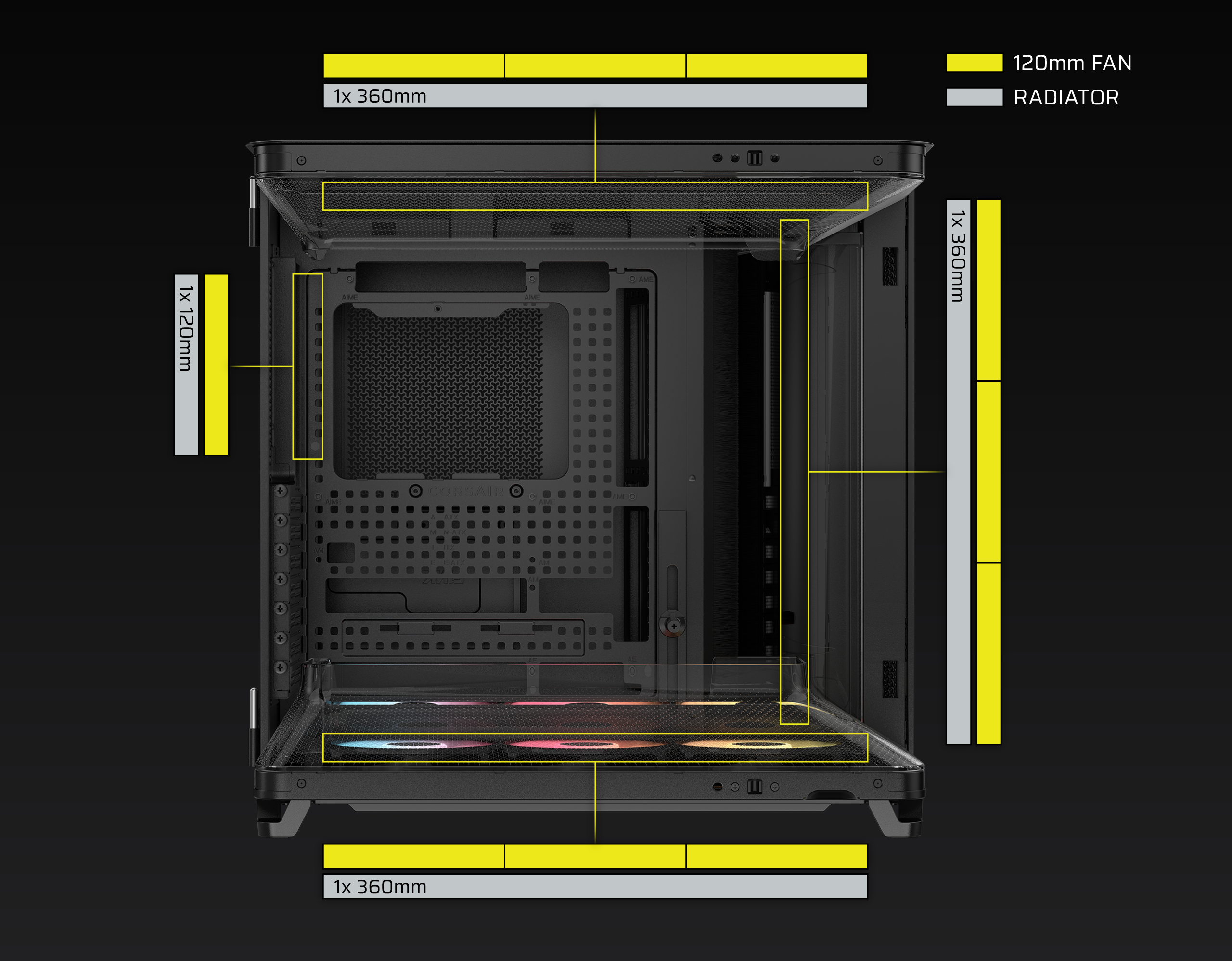 CORSAIR AIR 5400 RS-R ARGB Computer Case