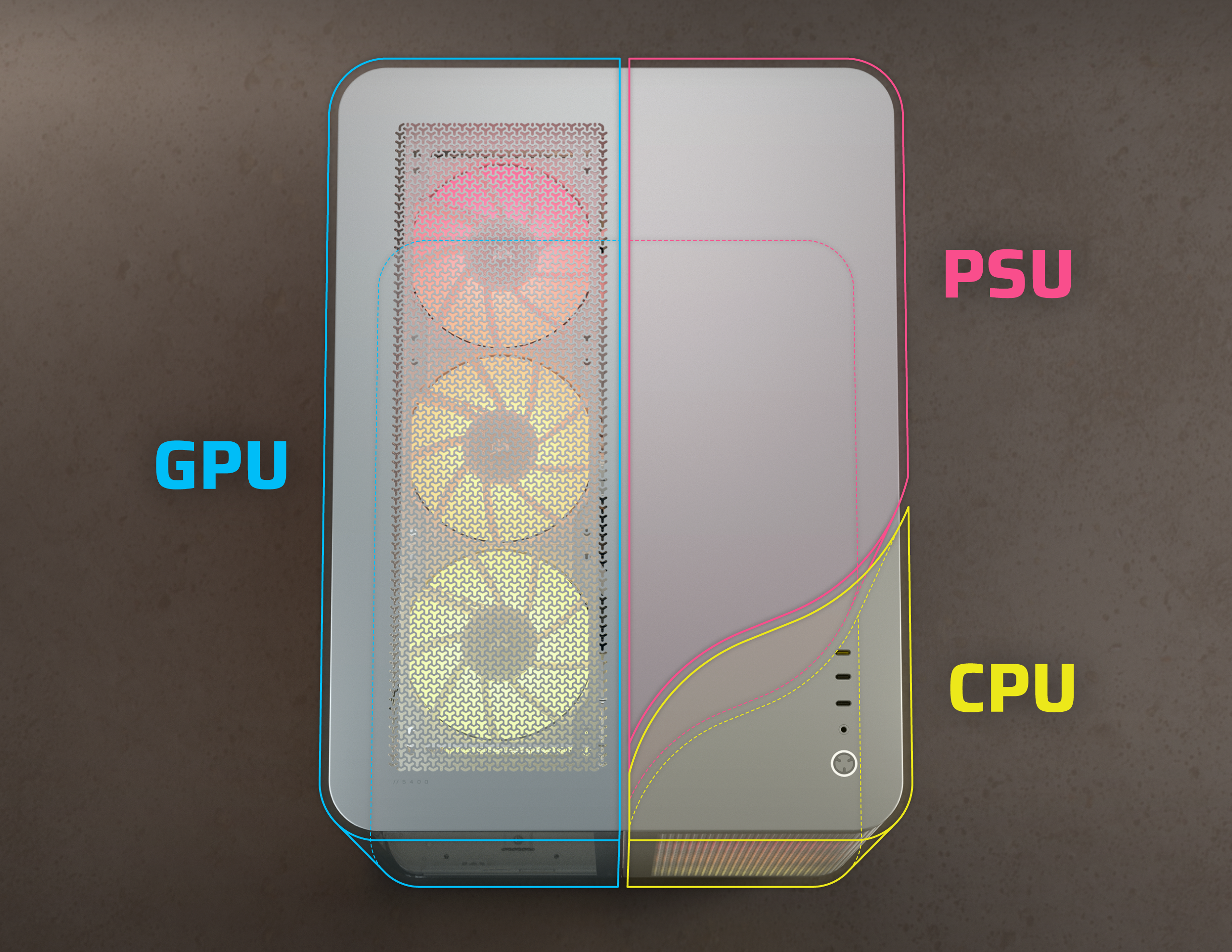 CORSAIR AIR 5400 RS-R ARGB Computer Case