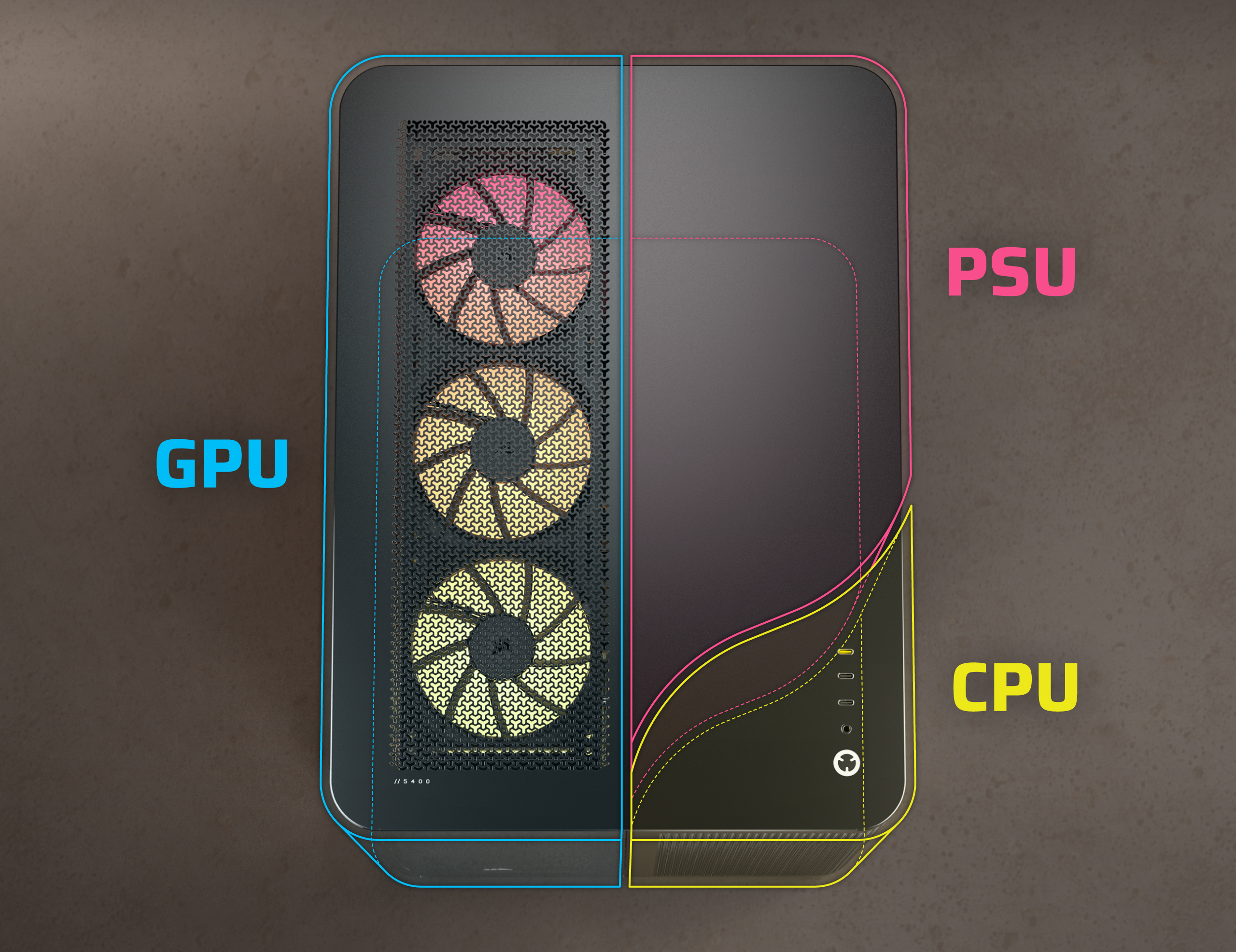 CORSAIR AIR 5400 LX-R RGB iCUE LINK Computer Case