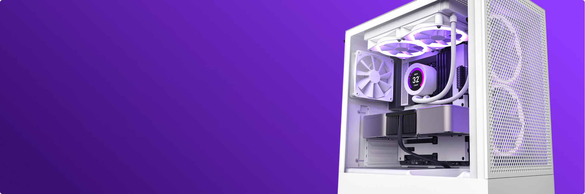 NZXT Boîtier PC Gaming H5 Flow RGB Compact ATX - Panneau Avant perforé à  Haut débit d