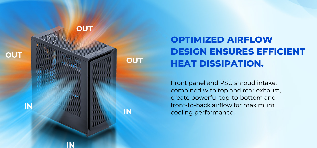 Rosewill Helium Air Mid Tower E-ATX Gaming Case