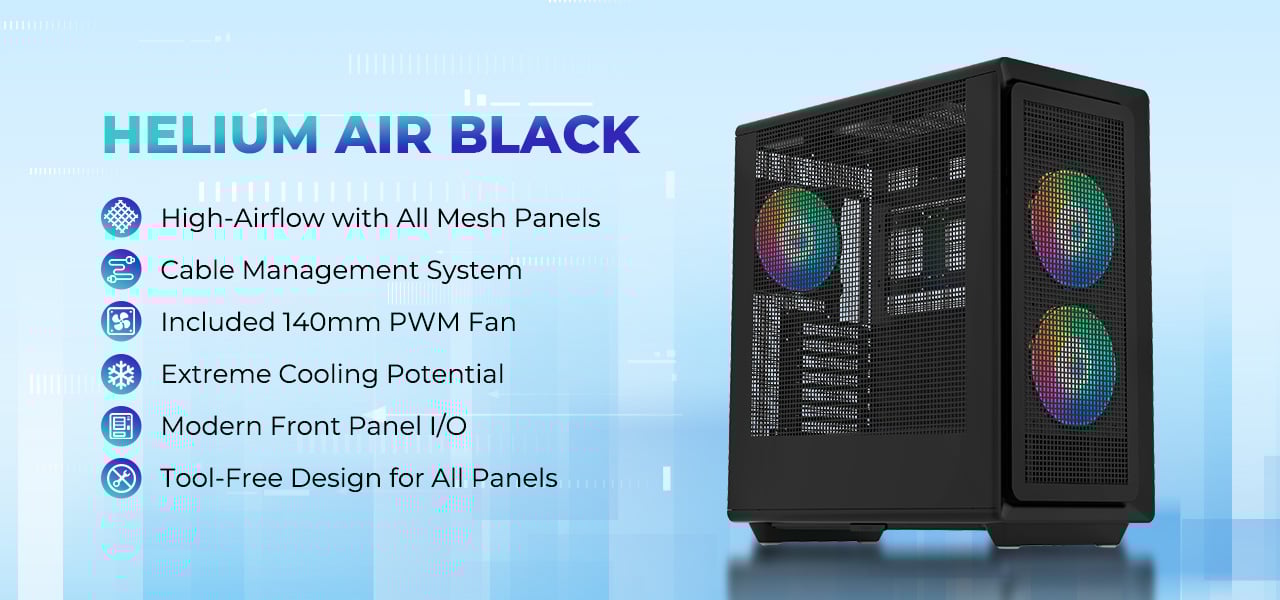 Rosewill Helium Air Mid Tower E-ATX Gaming Case