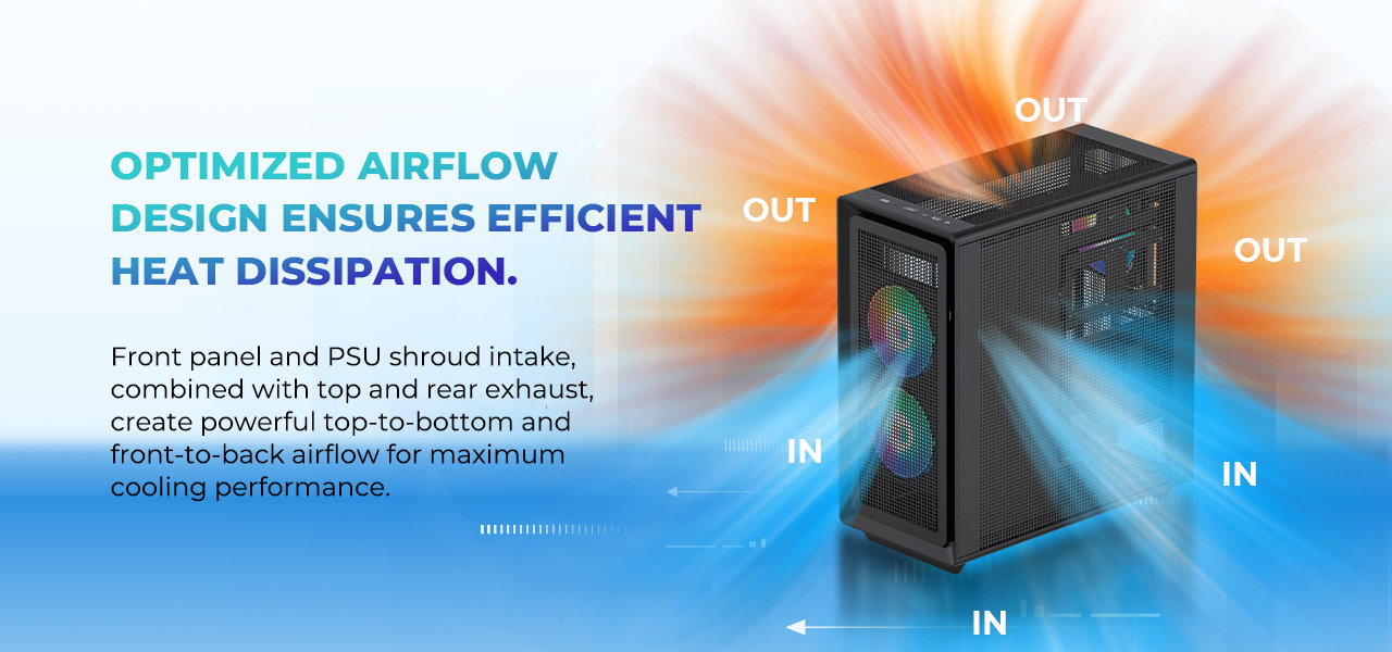 Rosewill Helium Air Mid Tower E-ATX Gaming Case