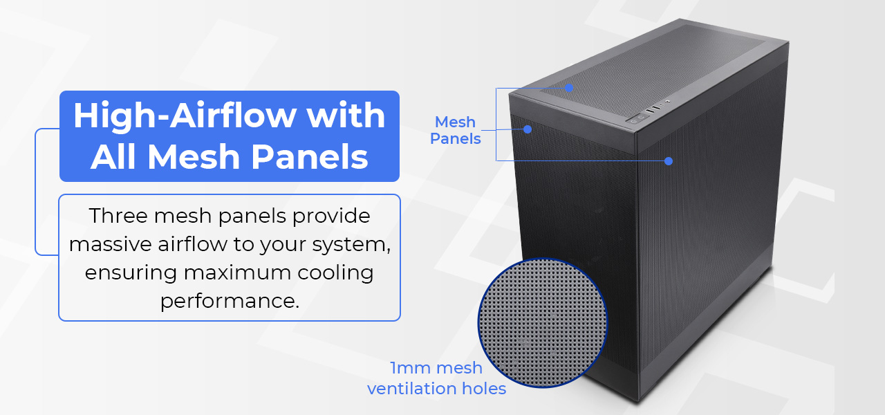 Rosewill Helium Flow Black Mid Tower Computer Gaming Case
